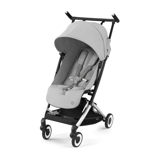 CYBEX Gold Pushchair Dragonfly with One-Pull Harness, From Approx. 6 Months to 4 Years (max. 22 kg), Ultralight (Only 6 kg), Fog Grey (Grey with Silver Frame)