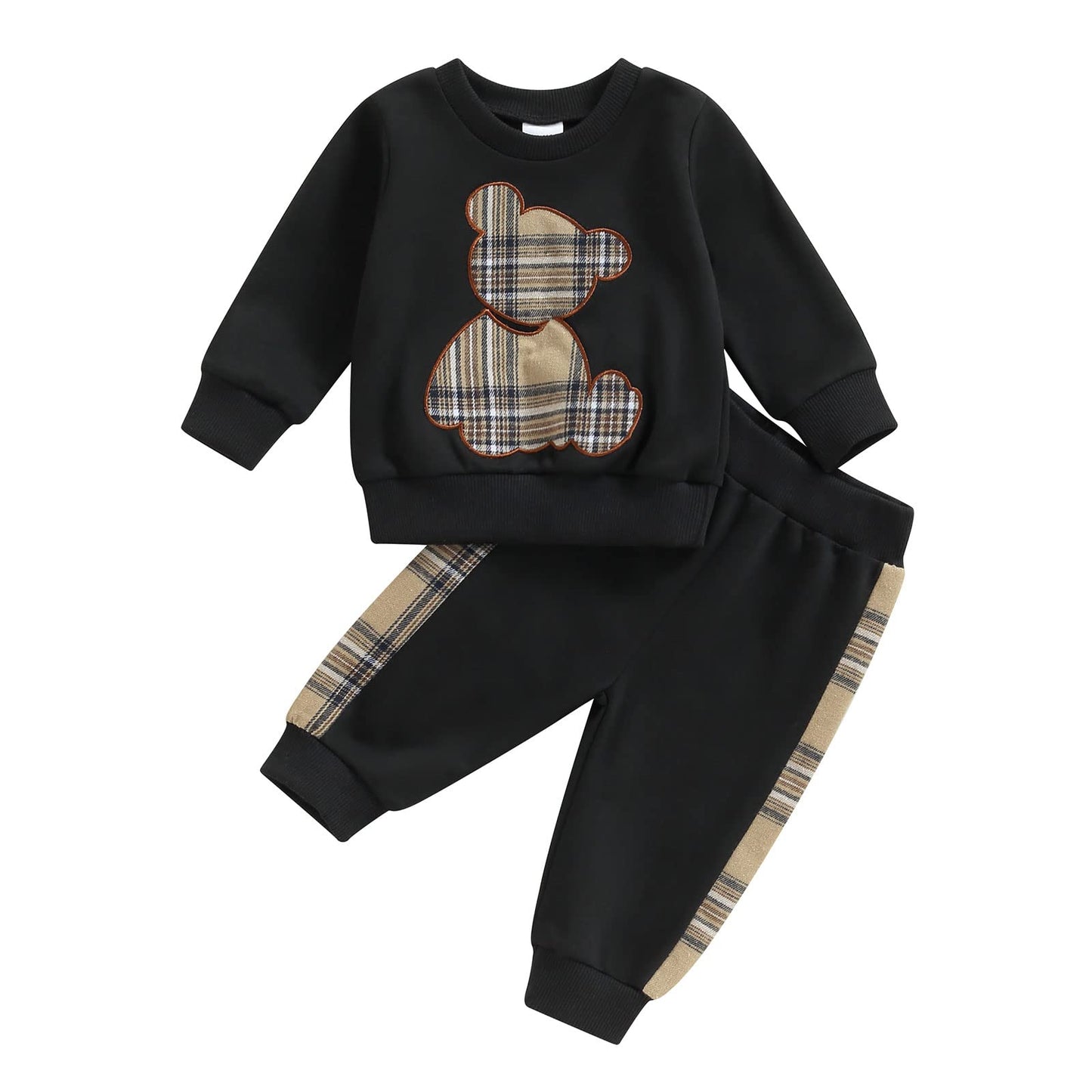 Baby Boys Girls Clothes Little Bear Sweatshirt + Trousers Two Piece Set Newborn Outfit 
