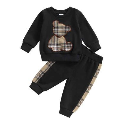 Baby Boys Girls Clothes Little Bear Sweatshirt + Trousers Two Piece Set Newborn Outfit