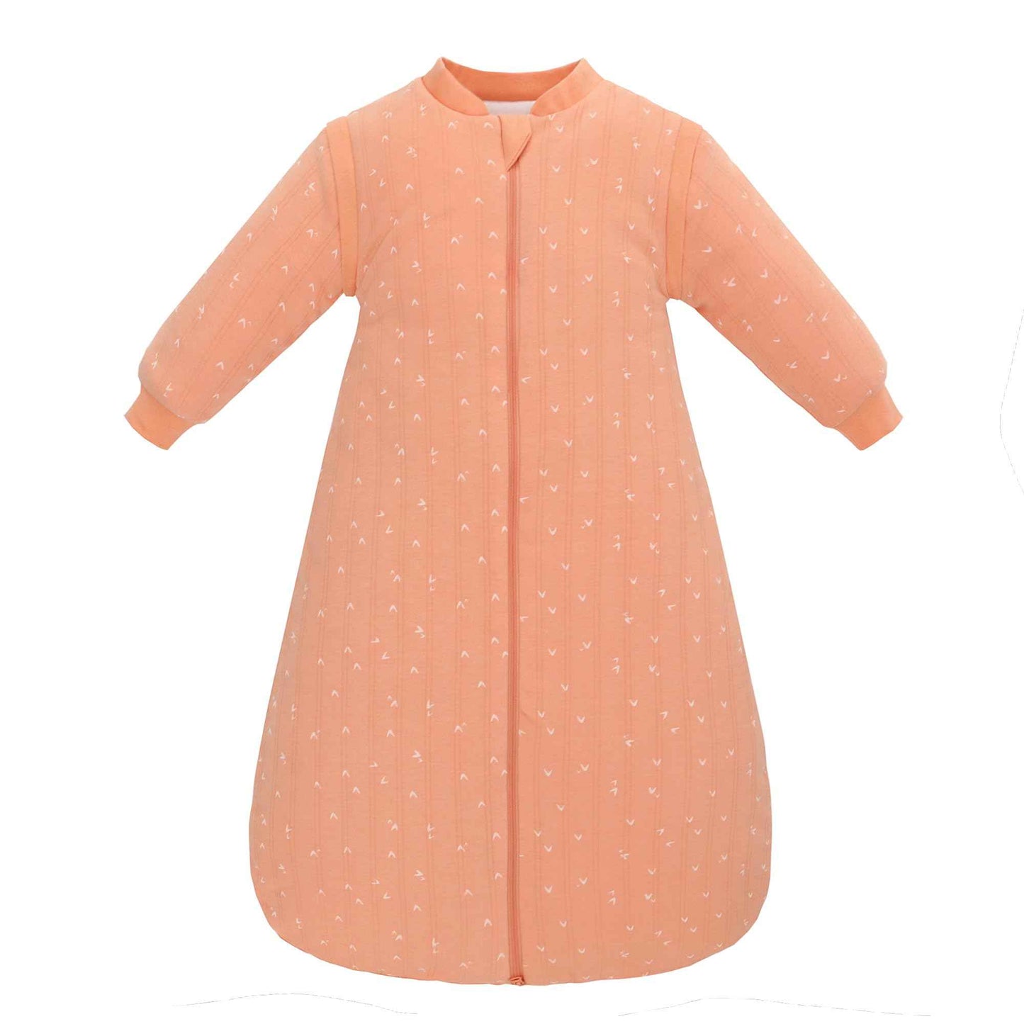 amo nenes Baby Sleeping Bag 2.5 TOG, Baby Autumn Winter Long Sleeve Sleeping Bag, 100% Cotton, Removable Sleeves, Length 72 cm, 0-6 Months (Blue)