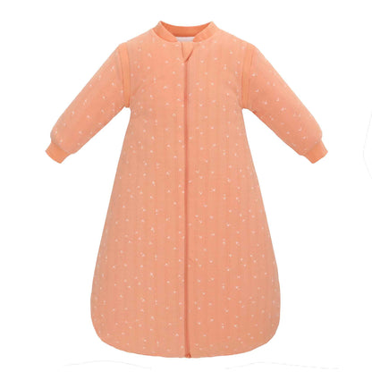 amo nenes Baby Sleeping Bag 2.5 TOG, Baby Autumn Winter Long Sleeve Sleeping Bag, 100% Cotton, Removable Sleeves, Length 72 cm, 0-6 Months (Blue)