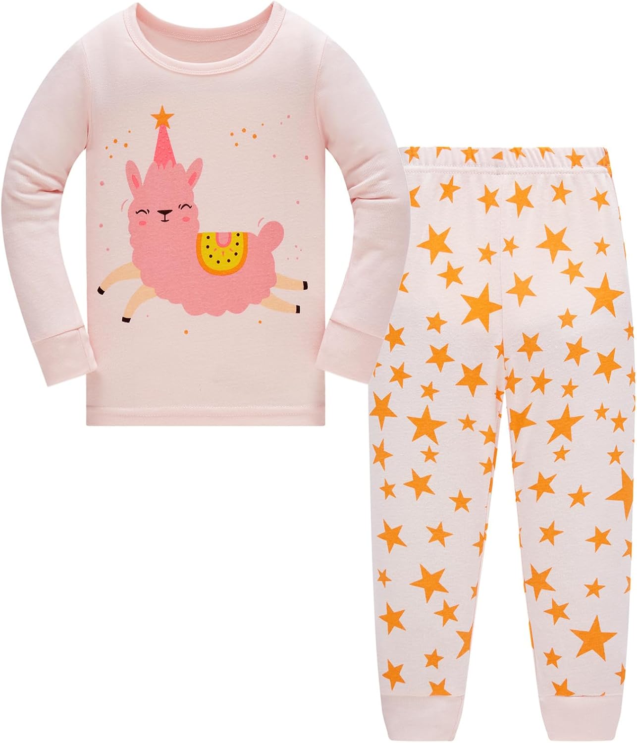 TEDD Girls' Pyjamas, Cotton, Cute, Unicorn, Long Sleeves, Two-Piece Pyjamas Set, Kids’ Sleepwear, Winter, Christmas, Sizes 1-12 Years