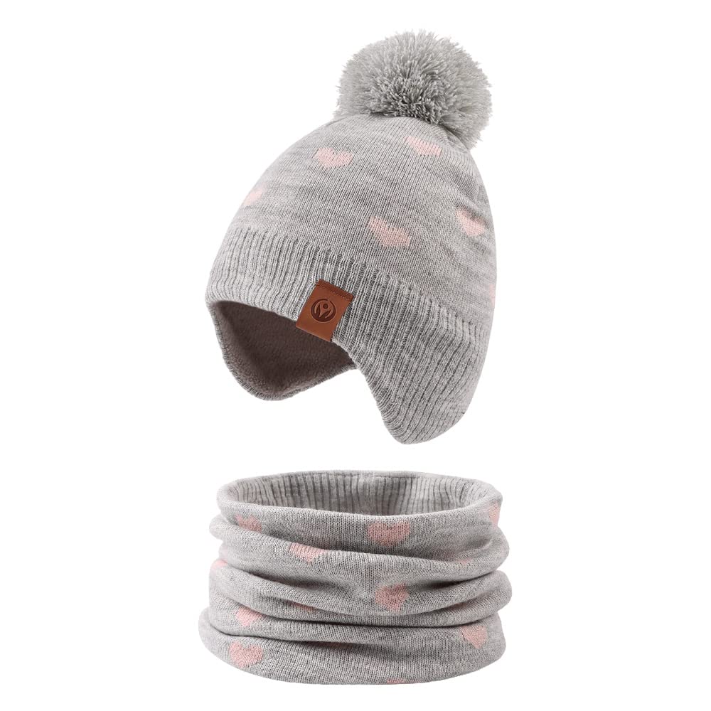 XIAOHAWANG Baby Strickmütze Winter Babymütze Junge Warme Kindermütze Junge Beanie Mütze Dicke Wintermütze für Herbst,Winter