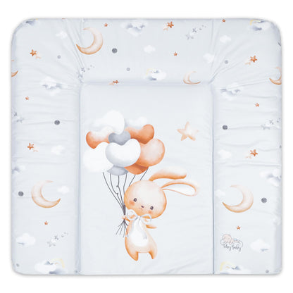 Wickelauflage Wickelunterlage abwaschbar und wasserdicht 75x72 cm - Wickelmatte zum Auflegen auf Wickeltisch Wickelaufsatz Wickelkommode oder Waschmaschine changing mat 75 x 72 Safari Motiv