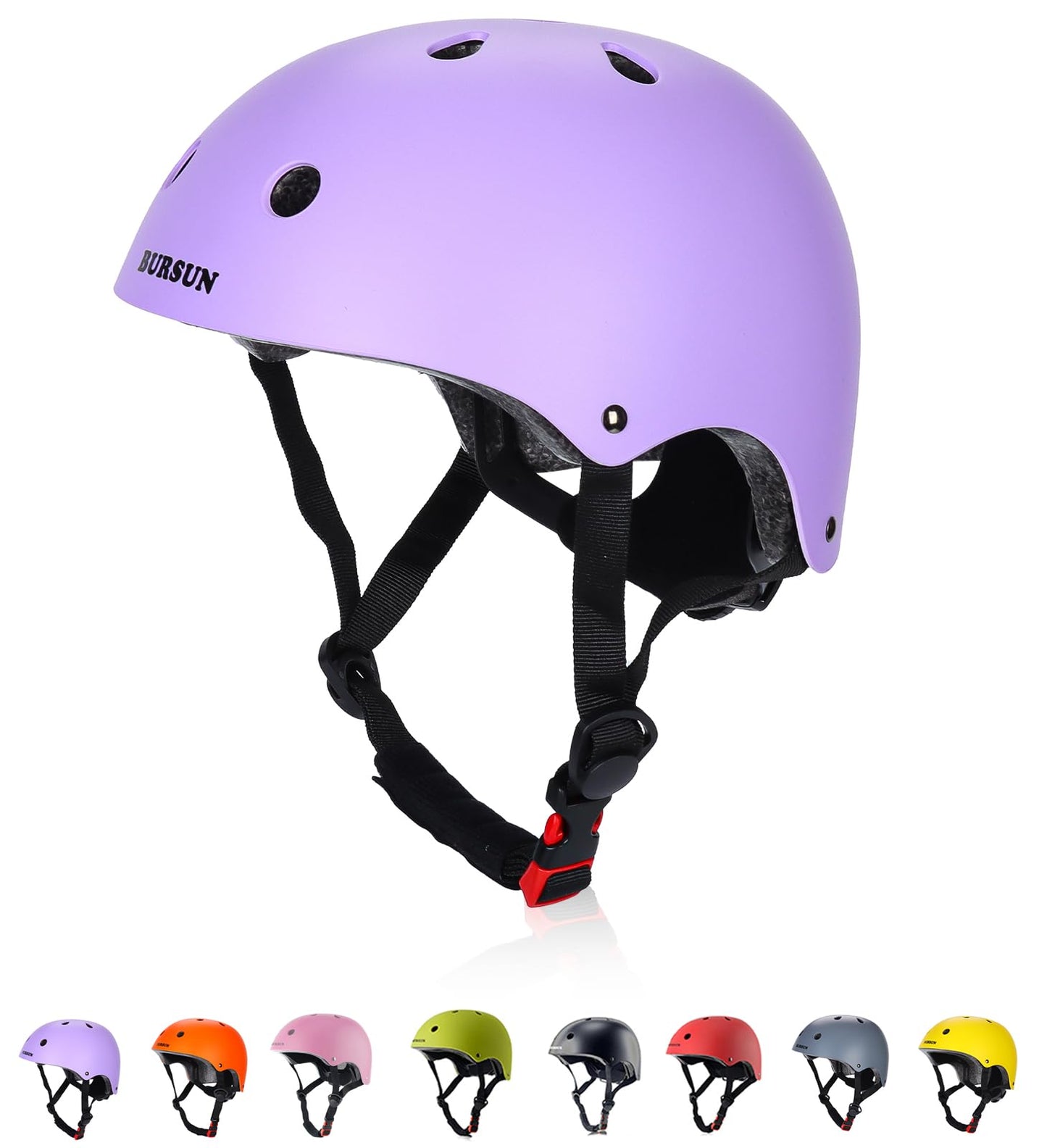 BURSUN Kinder Fahrradhelm Kinderhelm Skaterhelm für Alter 2-16 Jahre Jungen Mädchen, Kinderhelm für Fahrrad Roller Skateboard Scooter Roller Skating