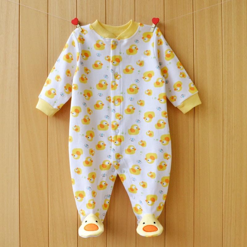 KIDDLETOWN Baby Pyjamas Newborn Baby Girls 0-3 Months Organic Cotton Long Sleeve Popper Frog Cartoon