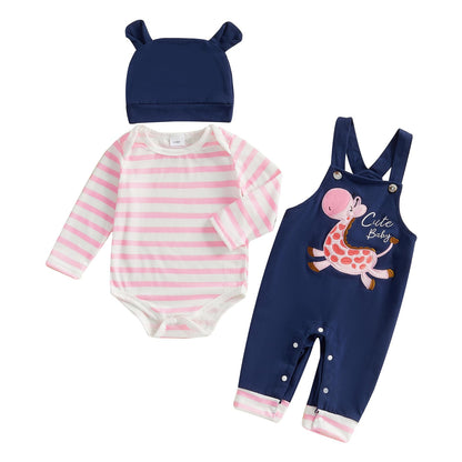 Baby Jungen Kleidung Strampler Latzhose Set Kleidung Sets für Jungen Baby Set Neugeborenes Geschenk