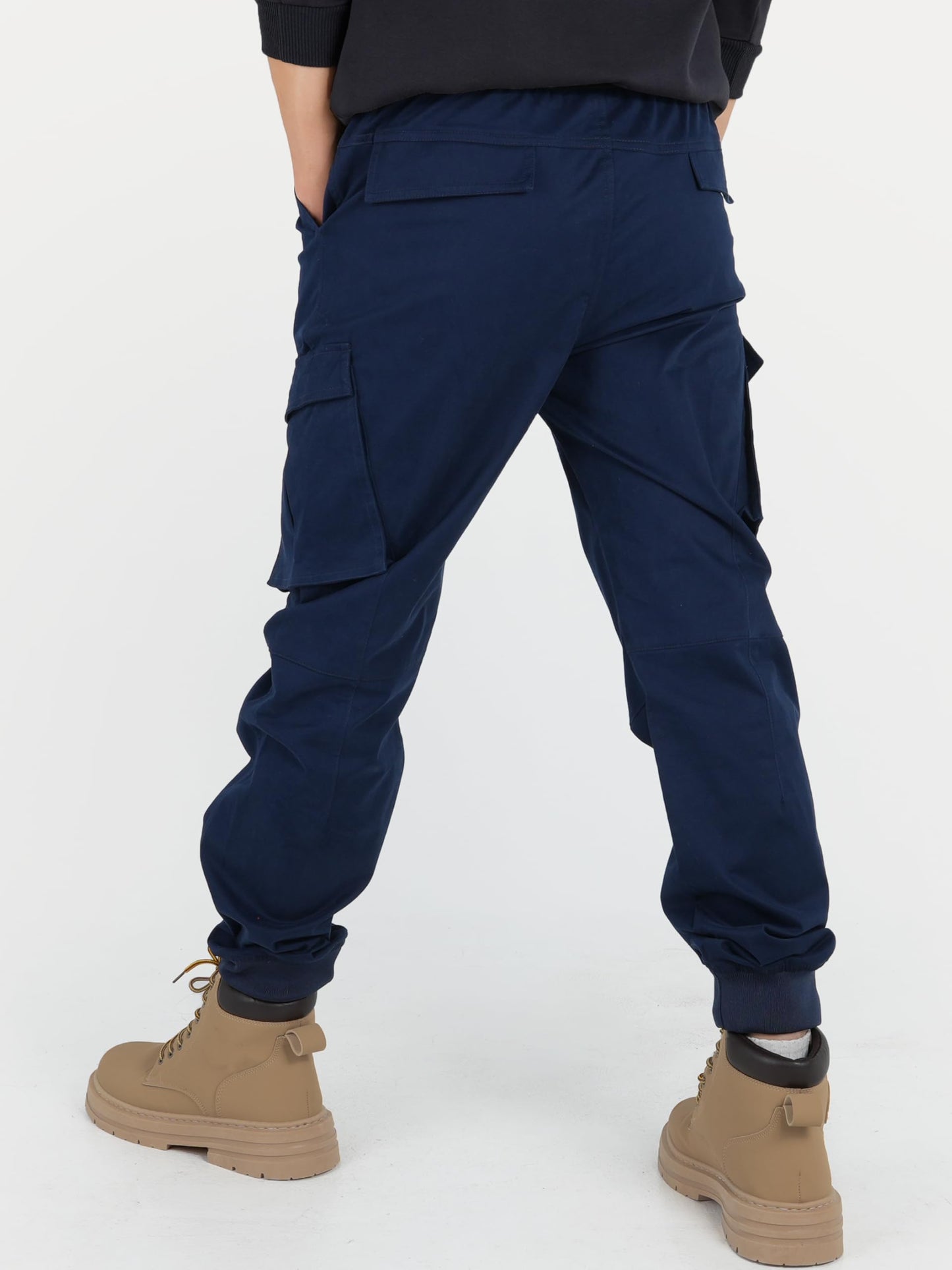 CAMLAKEE Jungen Jogger Hose aus Twil Cargohose mit elastischem Bund