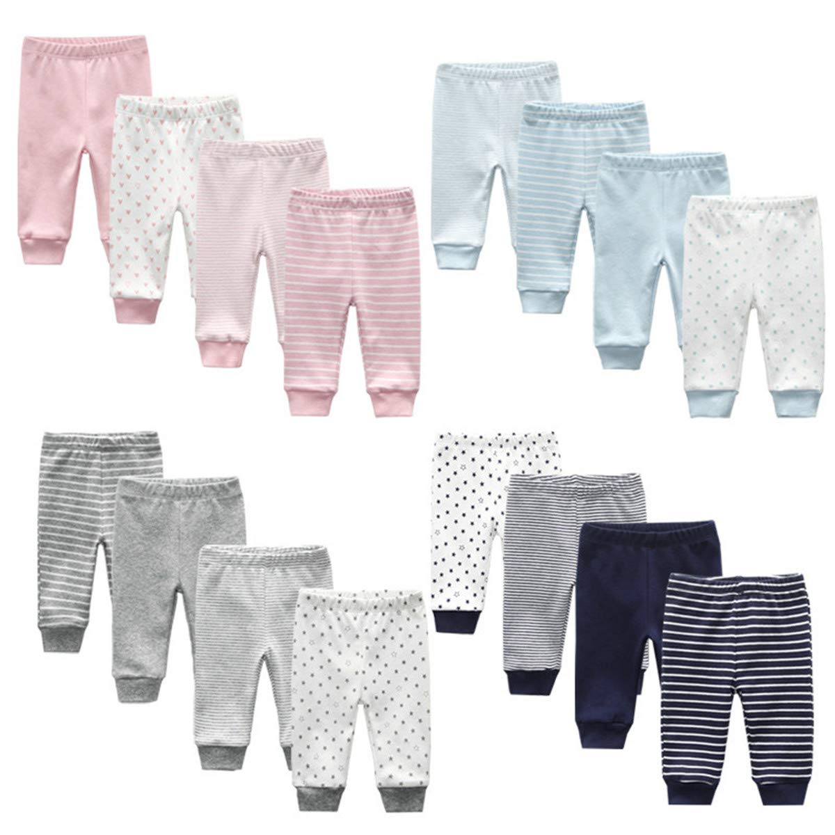 Kiddiezoom Baby-Body, Hose, Kleinkinder, Einteiler, Kleidung, Set, Outfits, für Jungen und Mädchen, Baumwollkappen, Kratzfäustlinge