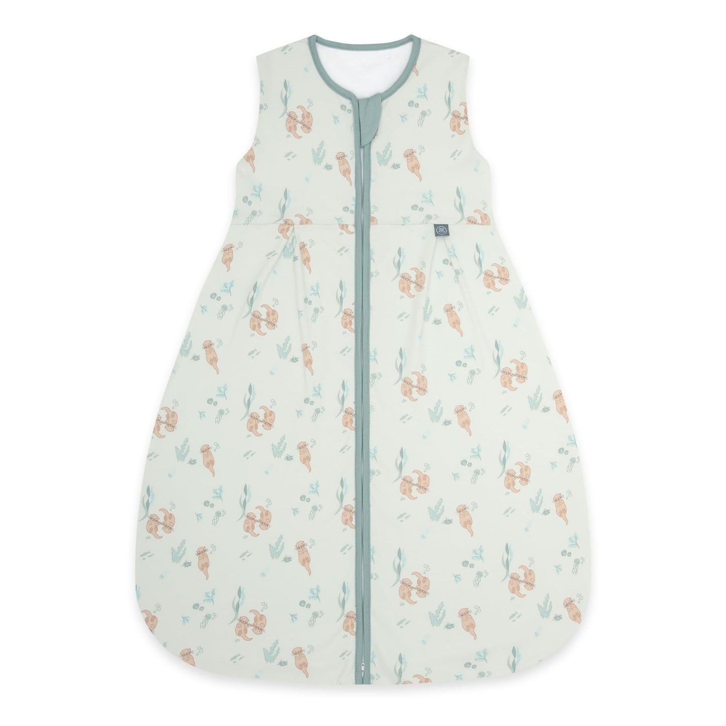 emma & noah Baby Sleeping Bag 1.0 TOG, All-Year Sleeping Bag for Spring, Summer and Autumn, 100% Organic Cotton, Oeko-Tex Certified, Romper Bag for Newborns (Leo Grey, 70 cm)