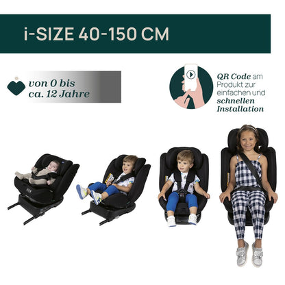 Chicco Unico Evo I-Size, Kindersitz 0-36 Kg, für Kinder von 40 bis 150 cm, homologiert ECE R129/03, Isofix 360° drehbar und neigbar, Gruppe 0+/1/2/3 von 0 bis 12 Jahren, Schwarz - Meloni2