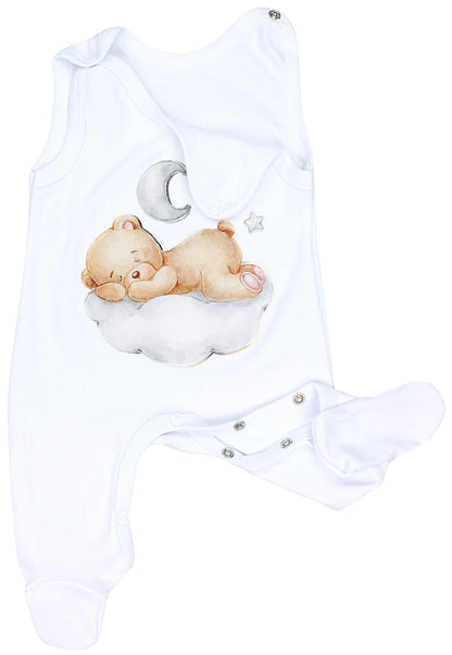 TupTam Baby Unisex Strampler Set mit bedrucktem Spruch, 2er-Pack