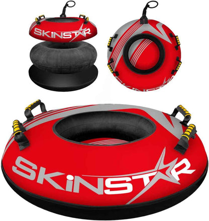 SkinStar Professional Snow Tube Sledge Bob Sledge Tyres Snow Tyres Diameter 70 cm Red