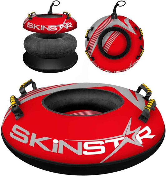 SkinStar Professional Snow Tube Sledge Bob Sledge Tyres Snow Tyres Diameter 70 cm Red