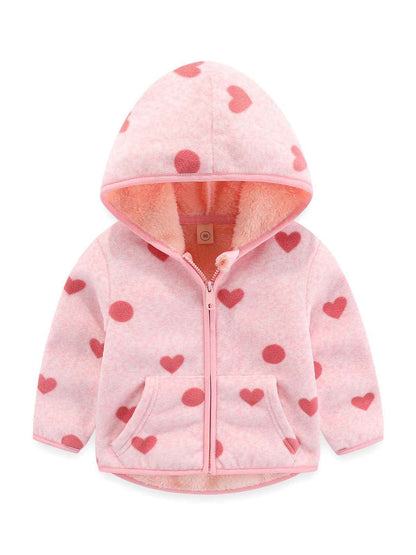 LUVCES Baby Jacket Boys Unisex Toddler Girls Kids Warm Fleece Jacket Full Zip Pullover Outerwear Sweatshirt