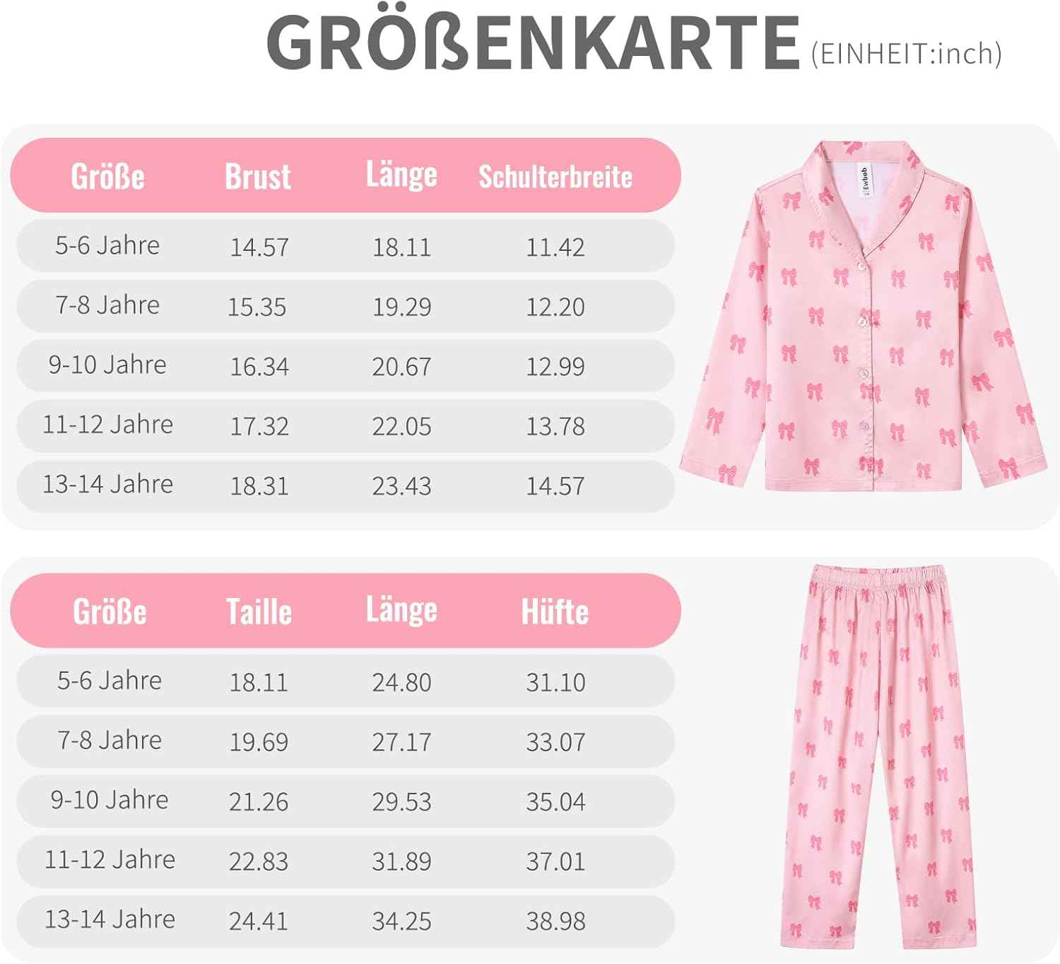 Pyjamas Girls Children, Cute Pyjama Sets, Satin Pyjamas for Girls 5-14 Years