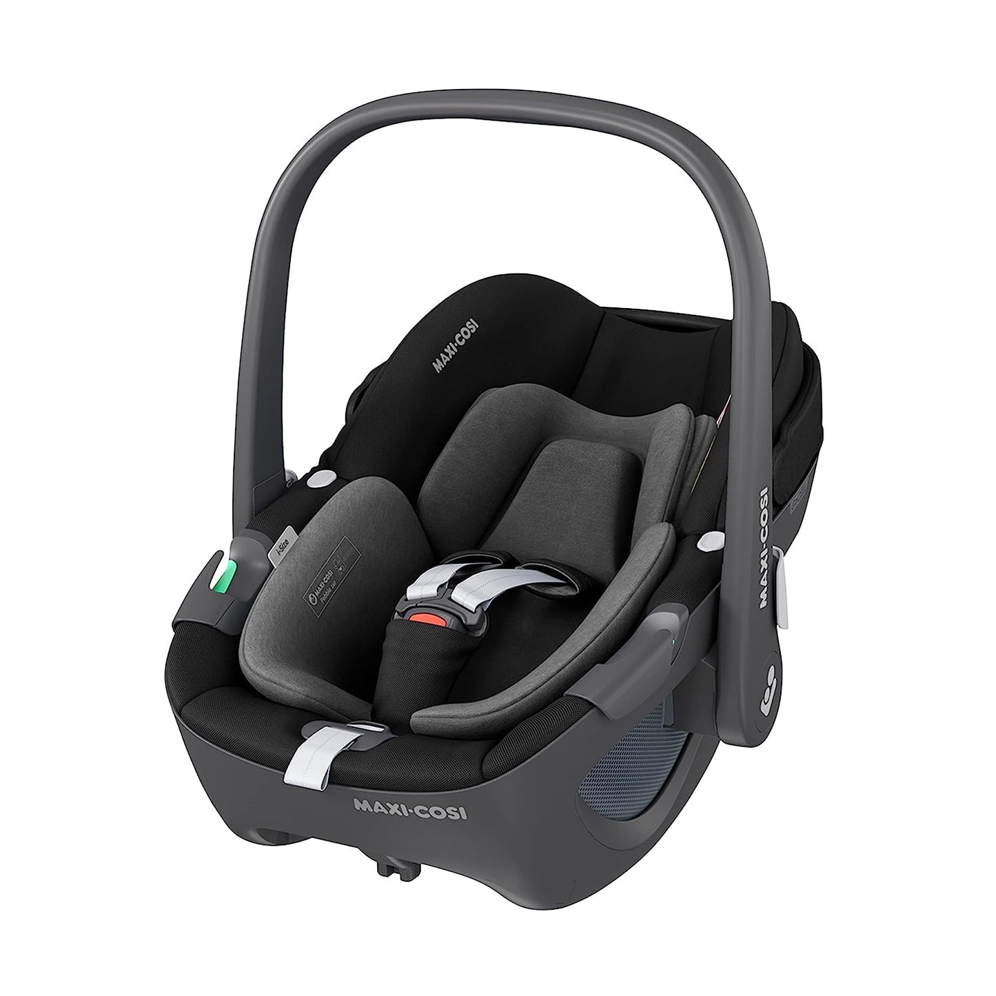 Maxi-Cosi Pebble 360 i-Size Babyschale Drehbar, Neugeborenen Autositz 360 Grad, 0–15 Monate (40–83 cm), Drehung mit einer, ClimaFlow, Easy-In-Gurt, G-CELL Seitenaufprallschutz, Essential Green - Meloni2