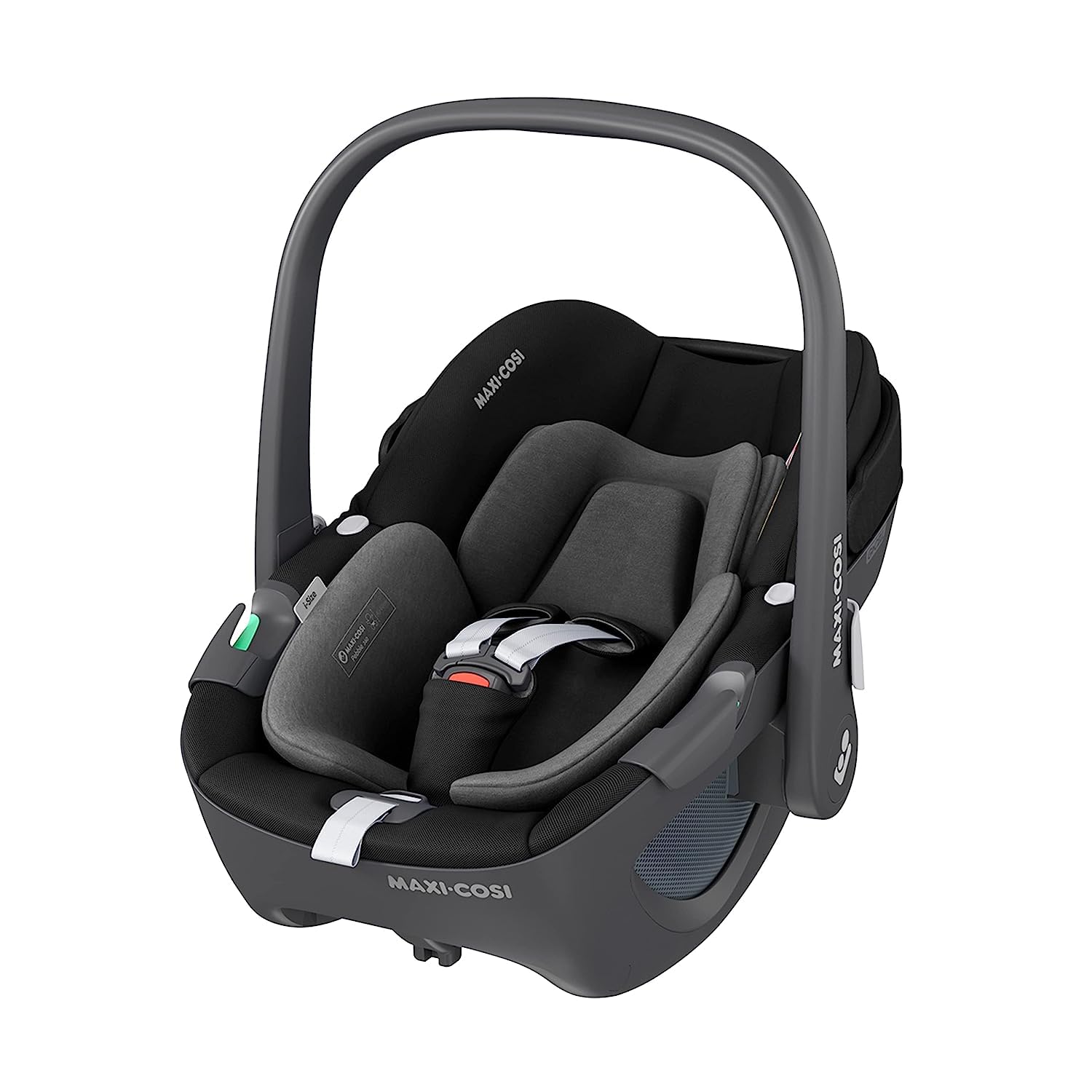 Maxi-Cosi Pebble 360 i-Size Babyschale Drehbar, Neugeborenen Autositz 360 Grad, 0–15 Monate (40–83 cm), Drehung mit einer, ClimaFlow, Easy-In-Gurt, G-CELL Seitenaufprallschutz, Essential Green - Meloni2