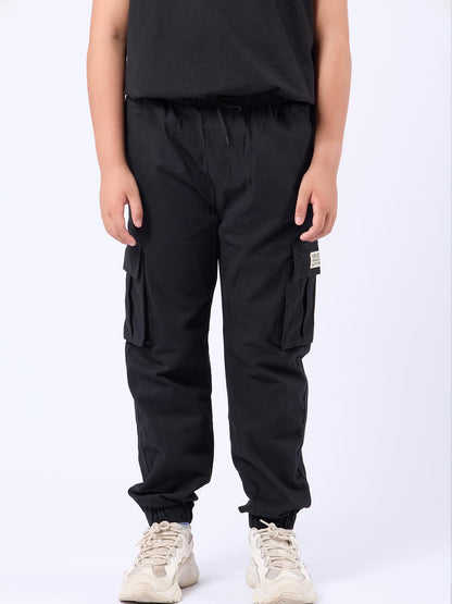 NATUST Jungen Cargohose Kinder Freizeithose mit Elastischem Bund