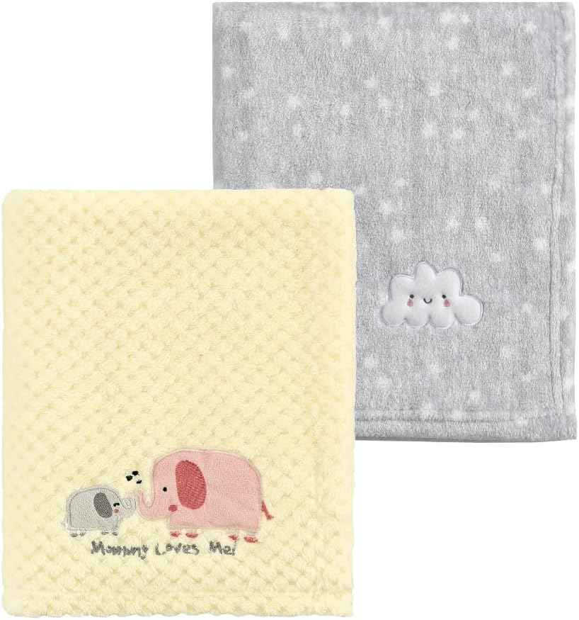 CREVENT Kleine Flauschige warme Baby-Überwurfdecke für Jungen, Kleinkinder, Kinderbett, Kinderwagen, 75 cm x 100 cm, graue Wolke