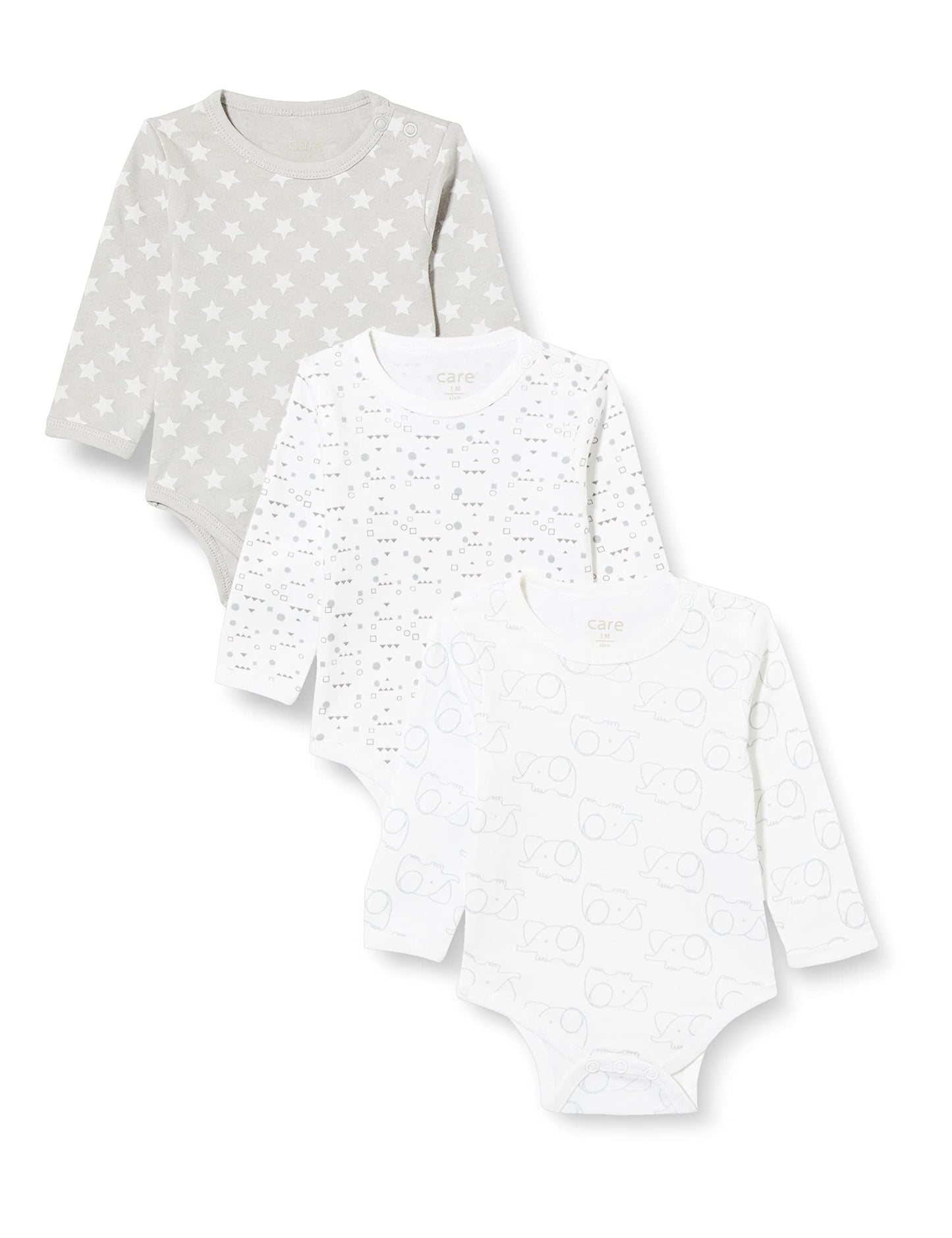 Unisex Baby Bodysuit, Langarm, 100% Baumwolle (3er und 6er Pack)