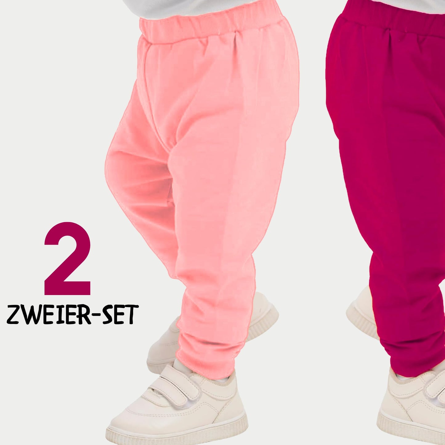 100% Baumwolle Babyhosen Kinderhosen | 2 er-Pack Lässig Sweathose Weiche und Bequeme Babykleidung für Jungen und Mädchen