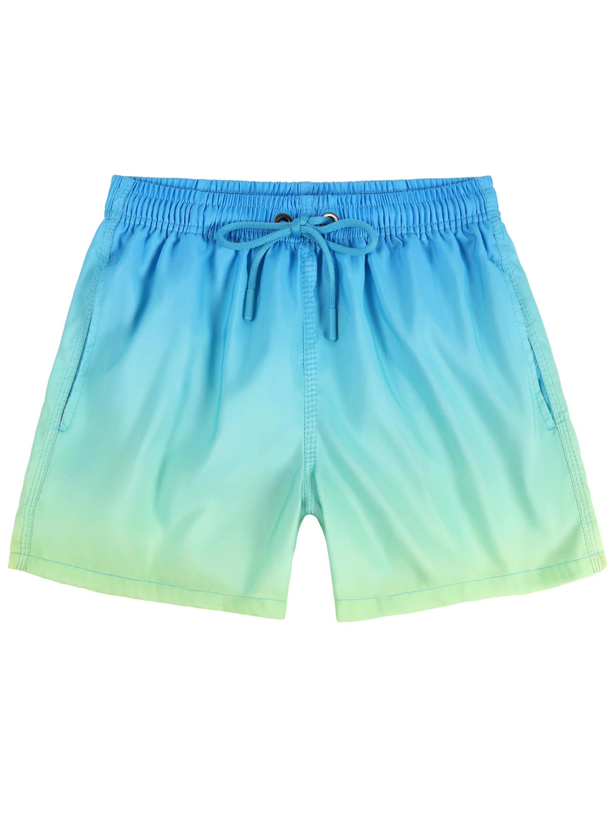 Badehose Jungen Farbverlauf Badeshorts mit Meshfutter und Verstellbarem Tunnelzug