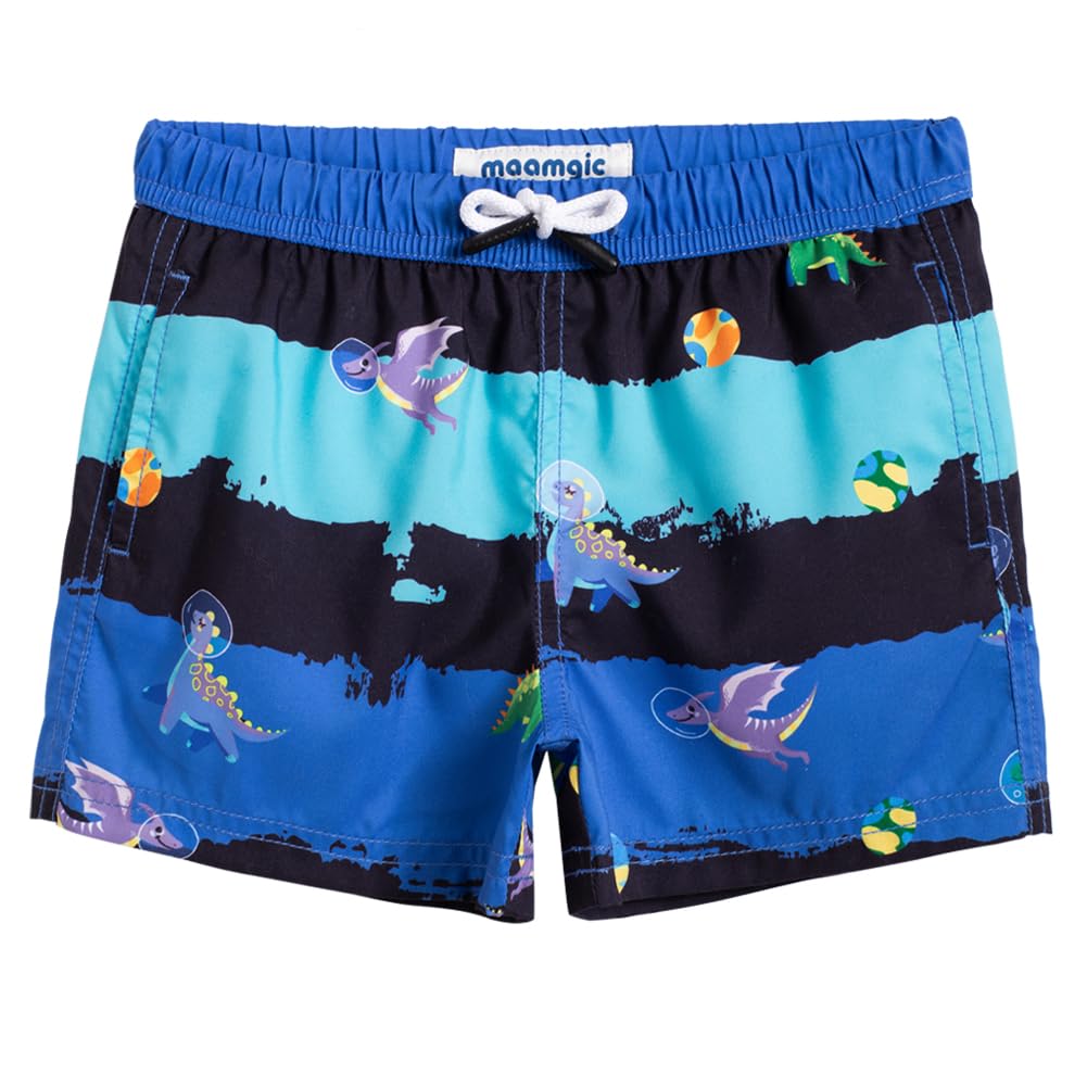 MaaMgic Badehose Jungen Sommer Badeshorts Schnelltrocknend Boardshorts mit Netzfutter Taschen und Verstellbarem Tunnelzug Urlaub Shorts