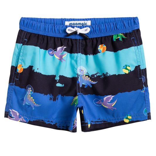 MaaMgic Badehose Jungen Sommer Badeshorts Schnelltrocknend Boardshorts mit Netzfutter Taschen und Verstellbarem Tunnelzug Urlaub Shorts