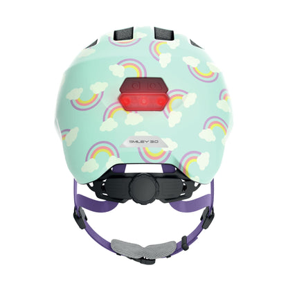 ABUS Smiley Kinderhelm 3.0 LED - Fahrradhelm für Kleinkinder mit tiefer Passform - kindgerechte Designs - Platz für Pigtail - Unisex