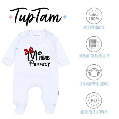 TupTam Baby Unisex Strampler Set mit bedrucktem Spruch, 2er-Pack