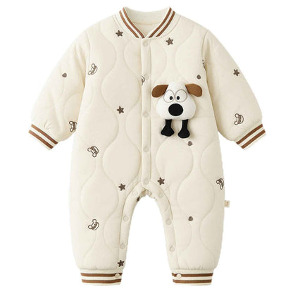 JiAmy Baby Snowsuit, Soft Romper, Newborn Winter Romper, Autumn Winter Warm Jumpsuit, Winter Suit for Toddlers, Girls, Boys, 6-18 Months