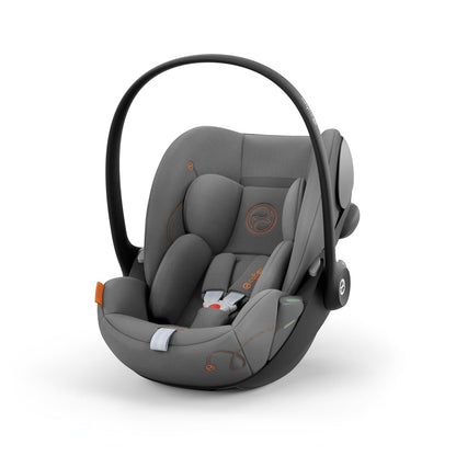CYBEX Gold Babyschale Cloud G i-Size Comfort, Inkl. Neugeboreneneinlage, Ab Geburt bis ca. 24 Monate, Für Kinder ab 40 cm bis 87 cm, Max. 13 kg, Moon Black - Meloni2