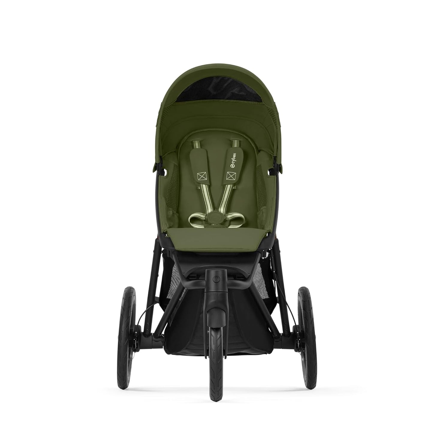 CYBEX Gold AVI SPIN Kinderwagen, Ab Geburt bis ca. 4 Jahre, Max. 111 cm und 22 kg, City-, All-Terrain-Kinderwagen, Moss Green