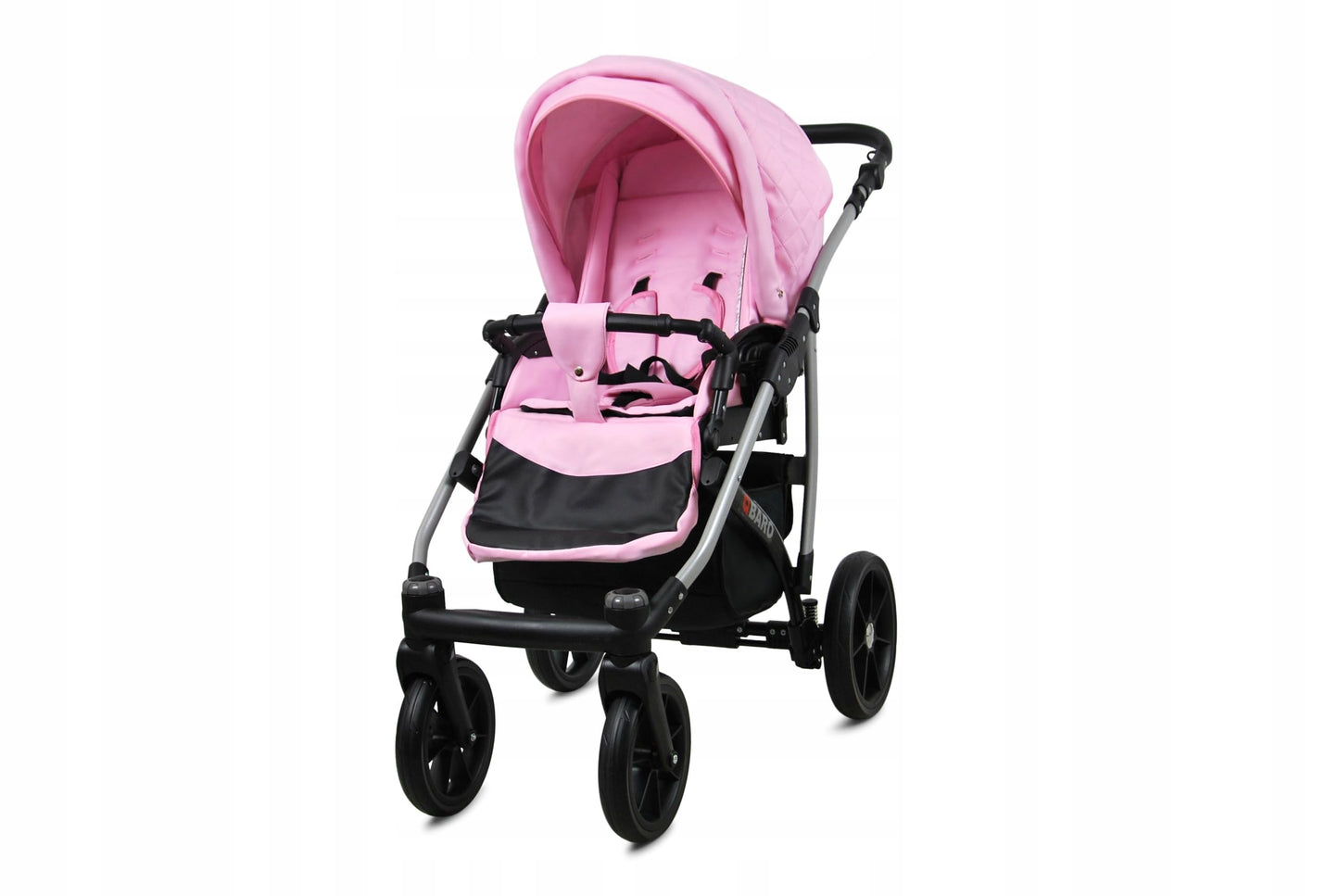 BabyLux® Bambimo Qbaro 3-in-1 Pushchair Set Including Baby Carrycot, Buggy Sports Seat, Car Seat - Car Seat - Pram Set - Combination Pram with Changing Bag, Rain Cover etc. 