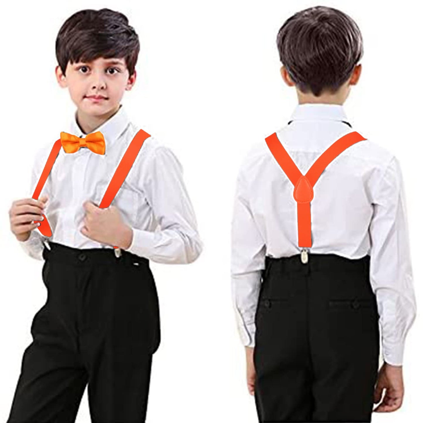 Unisex Jungen Mädchen Hosenträger mit drei Klammern in der Taille