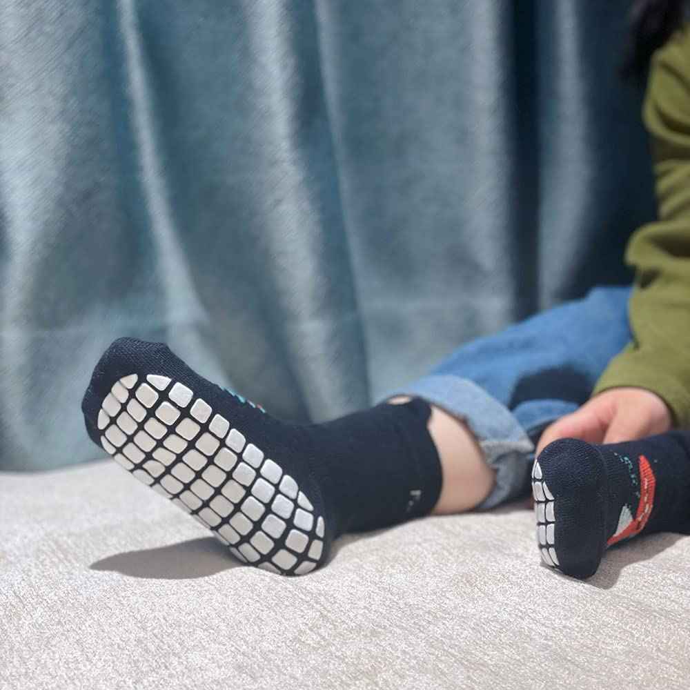 Pack of 5 Baby Toddler ABS Non-Slip Socks, Trainer Socks, Animal Motifs, Cotton