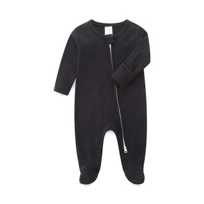 Baby Schlafanzug, Baby Strampler, Neugeborene Strampler Doppelreißverschluss, Baumwolle Langarm Schlafanzug Neugeborene, Schlafstrampler Pyjam Kleidung für Junge Mädchen 0-3 Monate