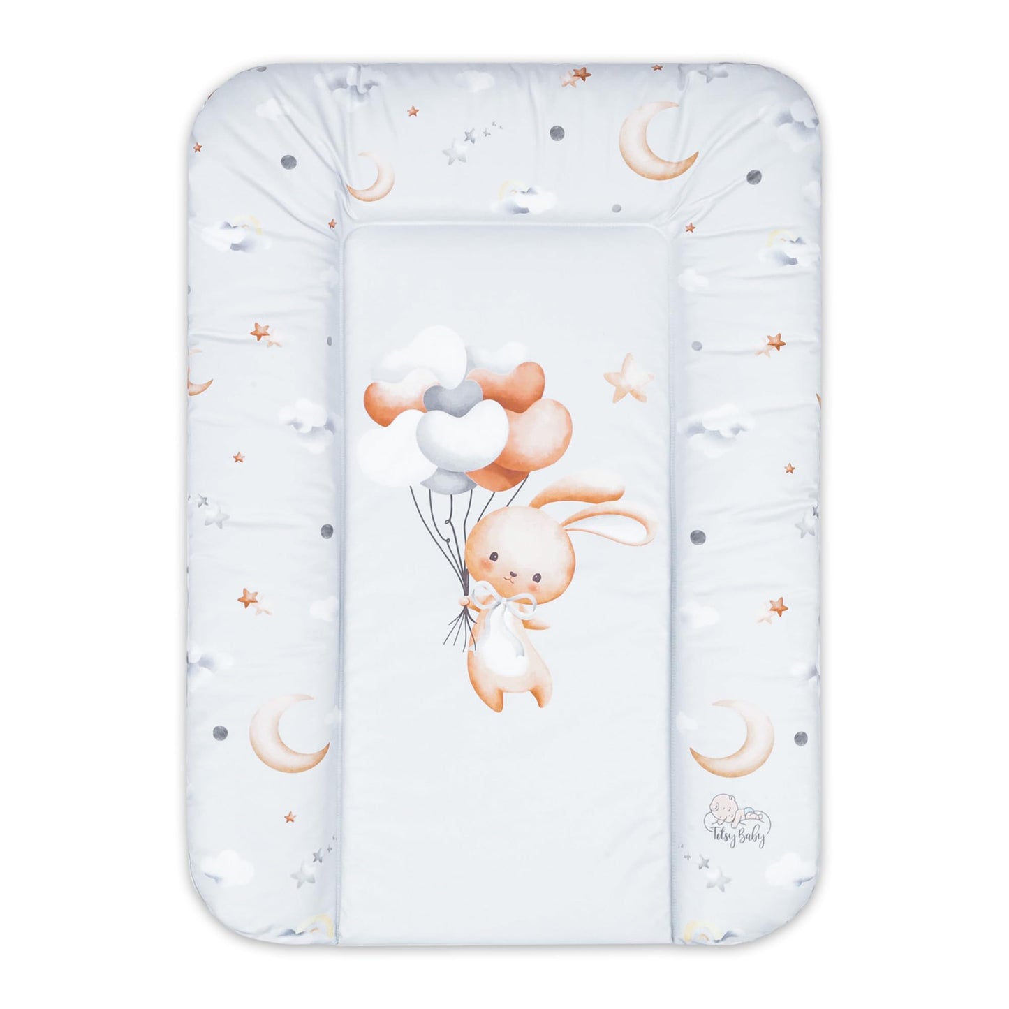 Wickelauflage Wickelunterlage abwaschbar und wasserdicht 75x72 cm - Wickelmatte zum Auflegen auf Wickeltisch Wickelaufsatz Wickelkommode oder Waschmaschine changing mat 75 x 72 Safari Motiv