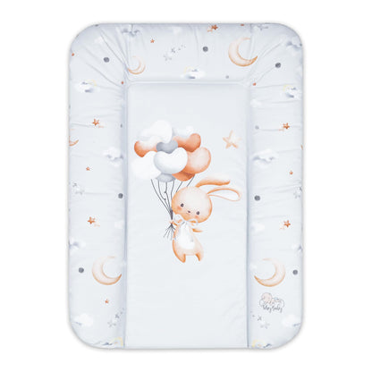Wickelauflage Wickelunterlage abwaschbar und wasserdicht 75x72 cm - Wickelmatte zum Auflegen auf Wickeltisch Wickelaufsatz Wickelkommode oder Waschmaschine changing mat 75 x 72 Safari Motiv