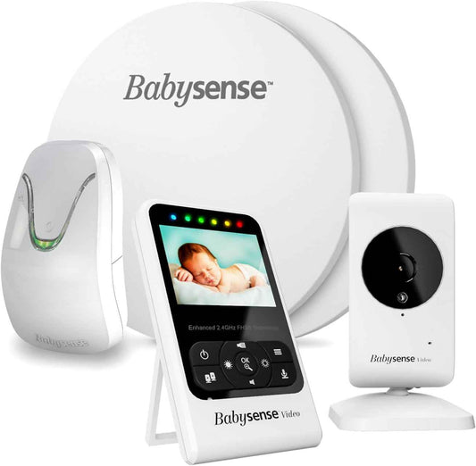 Babysense 7 Baby-Atembewegungsmonitor, Echtzeit-Warnungen, Ganzen Betts mit 2 Sensormatten