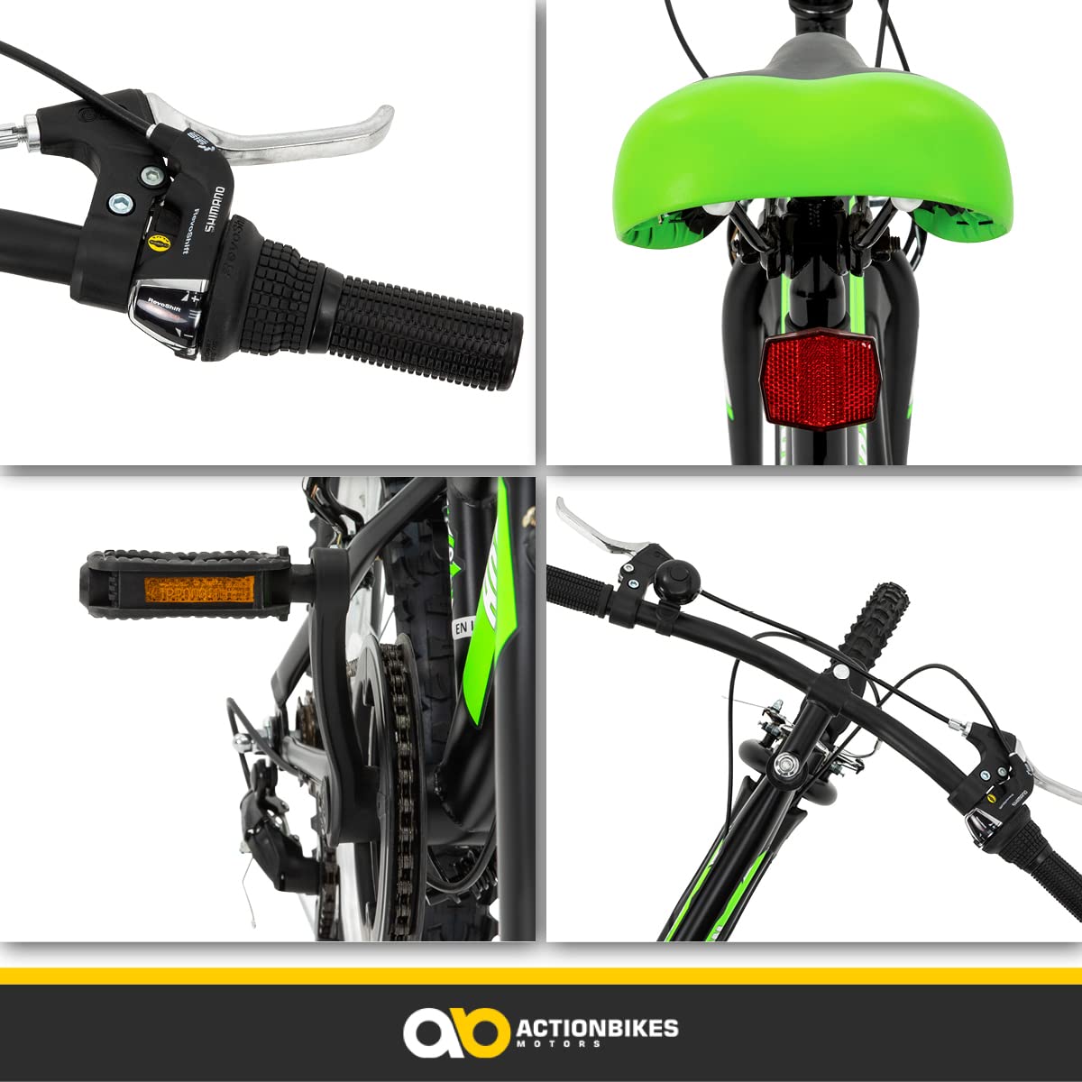Actionbikes Kinderfahrrad Arrow | 20 Zoll 24 Zoll - V-Brake Bremsen - Fahrrad für Kinder von 6-12 Jahren - Schutzblech v. / h - Kinder Fahrrad für Mädchen & Jungen - Fahrräder - Bicycle - Kinderrad - Meloni2