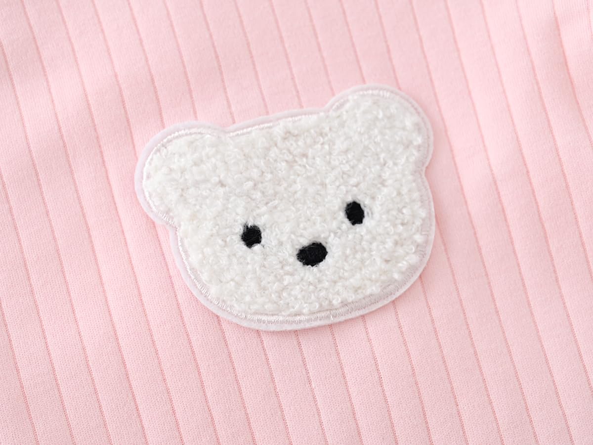Babyfond 1 Pack Baby Bodysuit, Neugeborenes Baby warmer Baumwollbody mit Hut, 100% Baumwolle Kleinkind Homewear Verdickte Frühlings- und Herbstkleidung