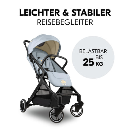 hauck Travel N Care, Dark Olive - Reise Buggy für Kinder ab Geburt bis 22 kg - mit Liegefunktion - Leicht 6,9 kg & Kompakt - Klein Zusammenklappbar - UPF 50+ - EVA Räder - Korb bis 3 kg