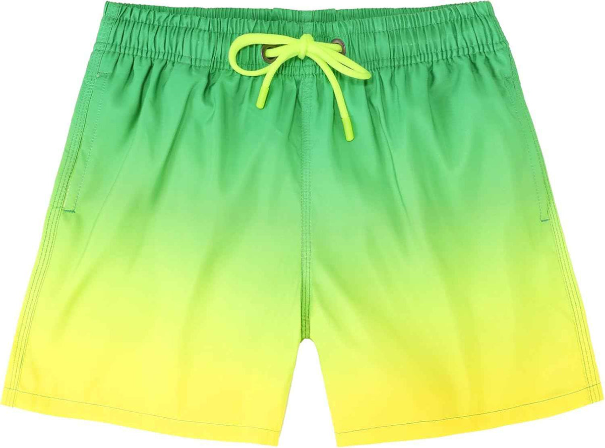 Badehose Jungen Farbverlauf Badeshorts mit Meshfutter und Verstellbarem Tunnelzug
