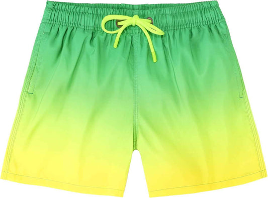 Badehose Jungen Farbverlauf Badeshorts mit Meshfutter und Verstellbarem Tunnelzug