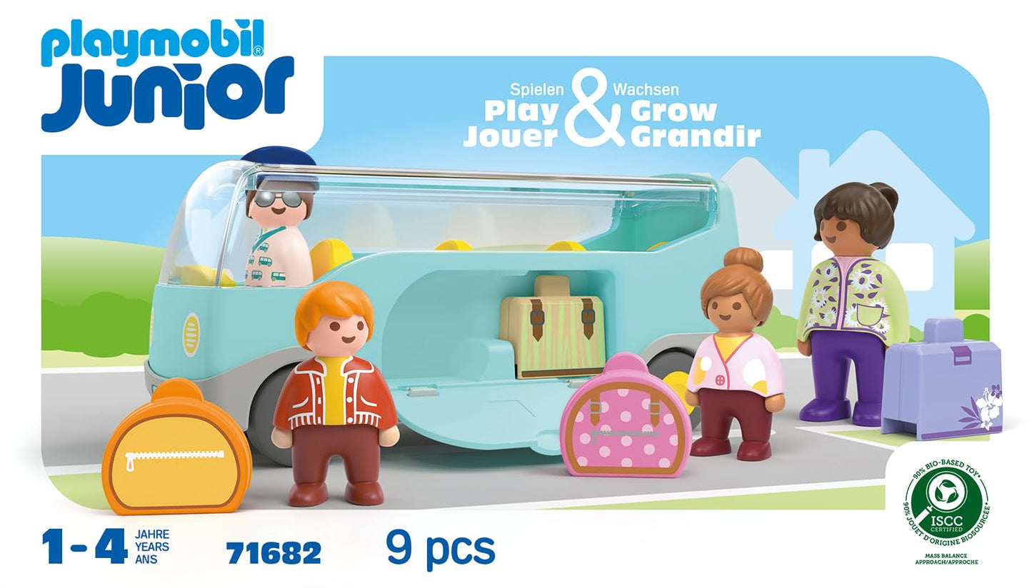 PLAYMOBIL Junior 71685 Dump Truck Sustainable Toy for Children from 1 Year Including Builder and Three Building Blocks