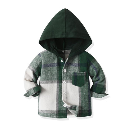 Kleinkind Baby Jungen Kleidung Outfit 2 Stück Baumwolle Plaid Junge Hoodies Shirt Tops Hosen Set Kleine Jungen Anzug Kinder Trainingsanzug Frühling Herbst Kleidung Set