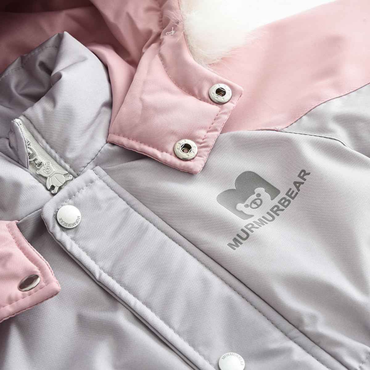 linboo Snowsuit Baby Romper Children Boys Jumpsuit Ski Suit Jumpsuit with Hood Girls One Piece Down Jacket Lined Winter Snow Overall