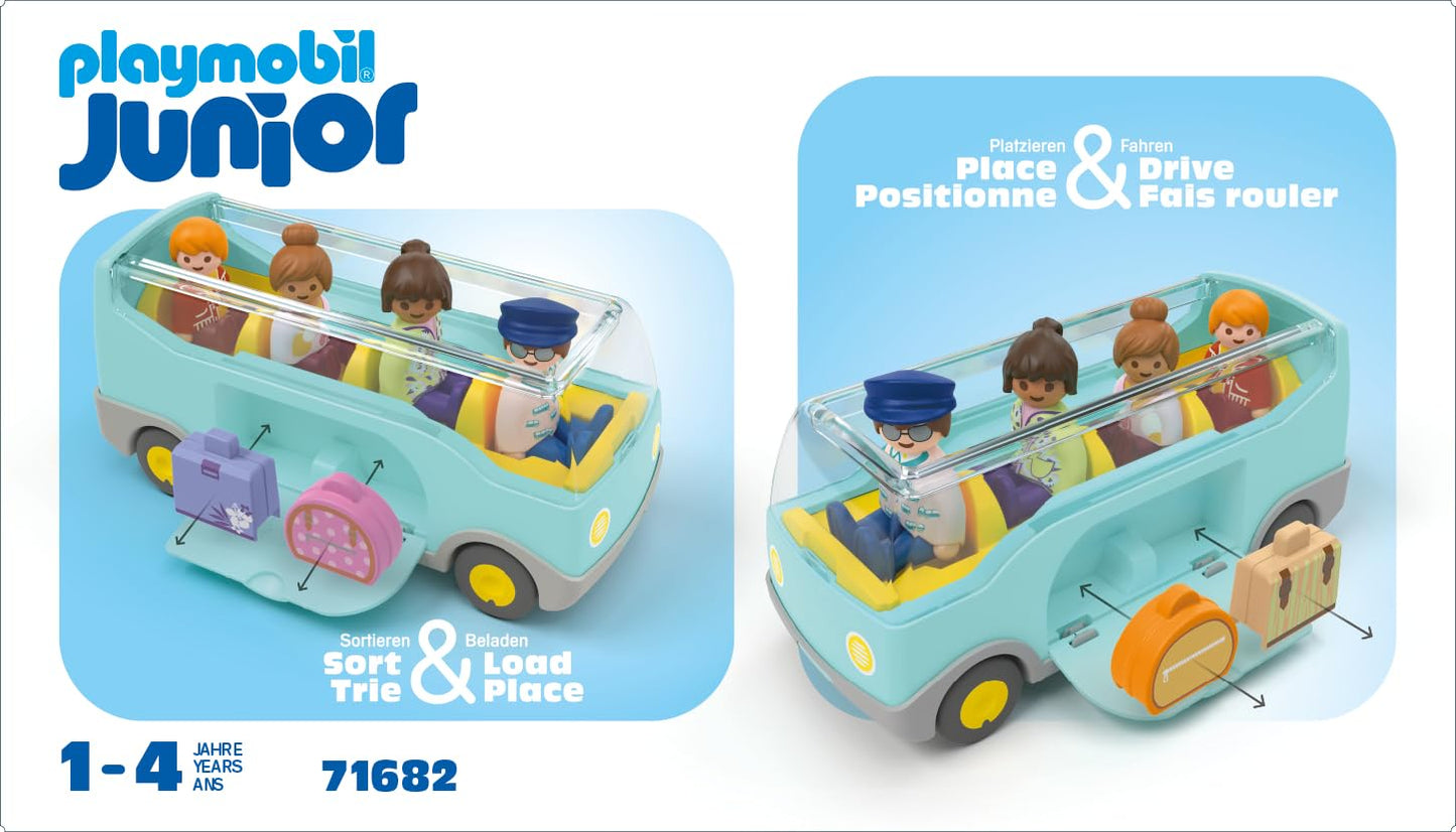 PLAYMOBIL Junior 71685 Dump Truck Sustainable Toy for Children from 1 Year Including Builder and Three Building Blocks